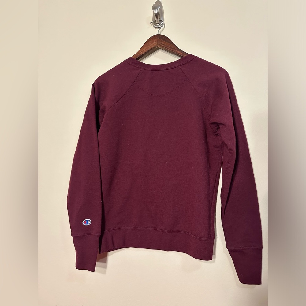 Champion Sweater comfy Women’s Vintage sweatshirt Size Small burgundy Maroon - Picture 6 of 7